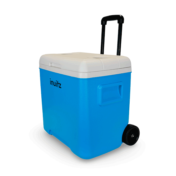 nevera portatil con ruedas inuitz 30 litros azul