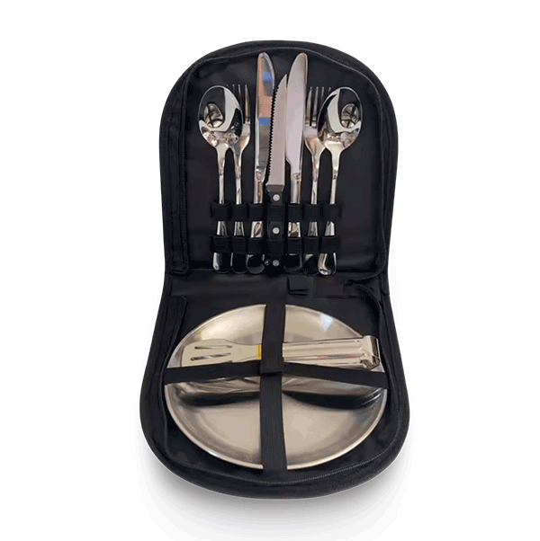 Set de cubiertos acampada inuitz