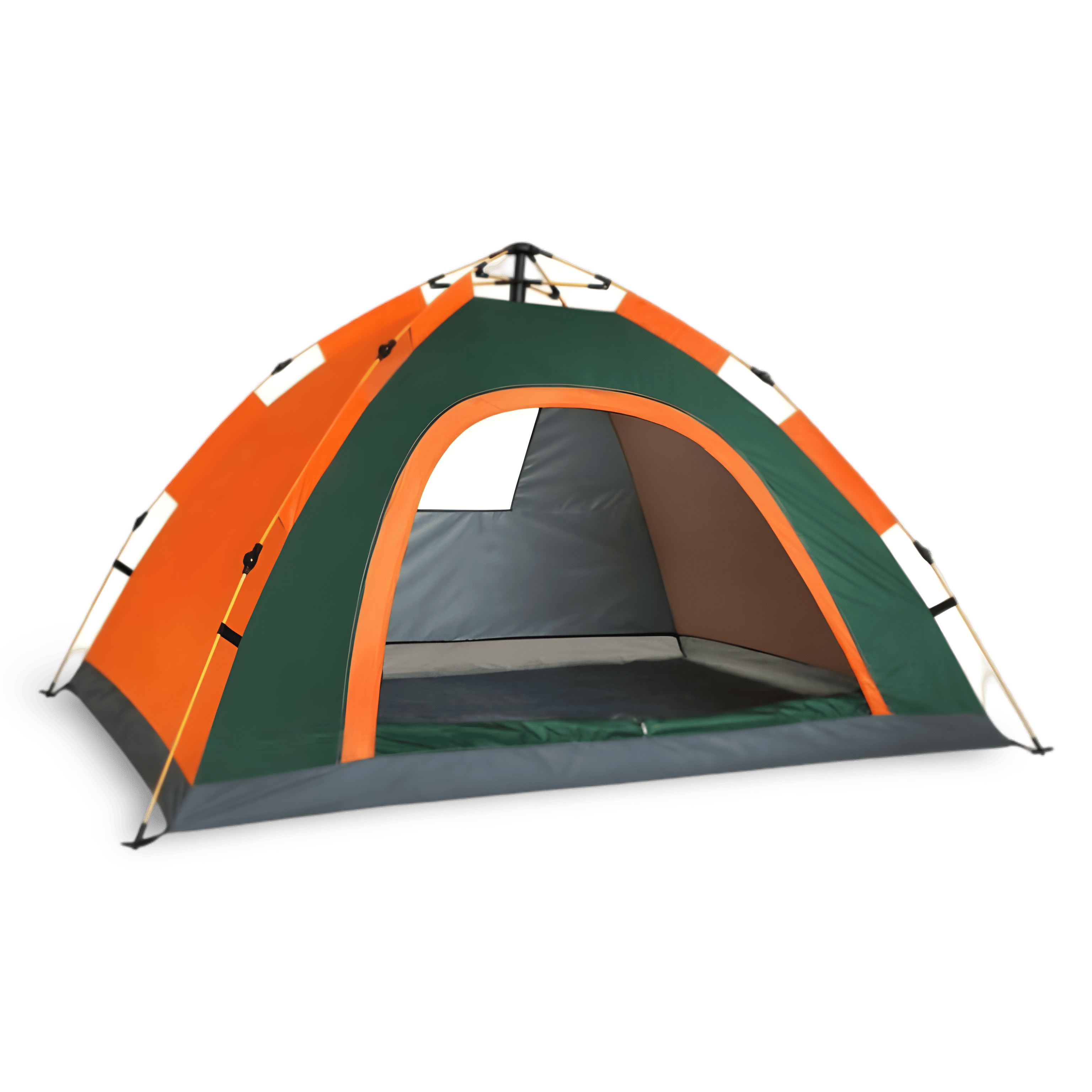 Tienda de campaña naranja