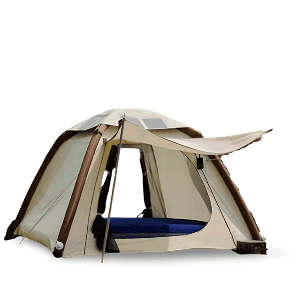Tienda de campaña con panel solar